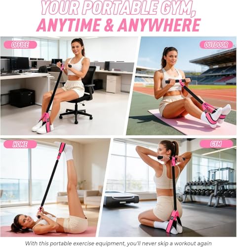 Resistance Exercise Band with Handles, Workout Band Weight Band for Physical Therapy,Strength Training Home Gym Fitness,with Door Anchor & Storage Bag. - color: 55LBS