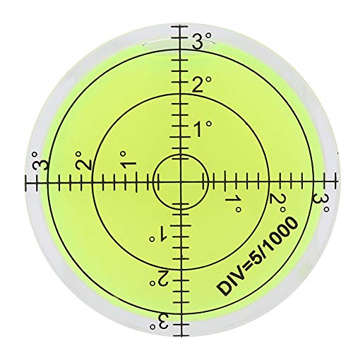 Generic 60mm Round Level Bubble, Crystal Clear ABS Acrylic Measuring Tool with Scale, for Camera Platform Balance Electronic Scale Horizontal Calibration
