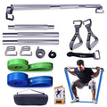 J Bryant Fitness Heavy-Duty Resistance Band Bar with Resistance Bands, E-Shaped Hook Design, 500lb Load Capacity, Anti-Slip Surface, Carry Bag Included, for Strength Training and Fitness - color: Set1