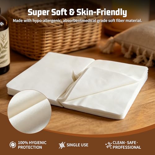 Large Disposable Face Cradle Covers, 100 Count Ultra Soft Medical Grade Non-Sticking Massage Face Rest Covers, Headrest Covers for Massage Tables & Massage Chairs - size: 100 Pack
