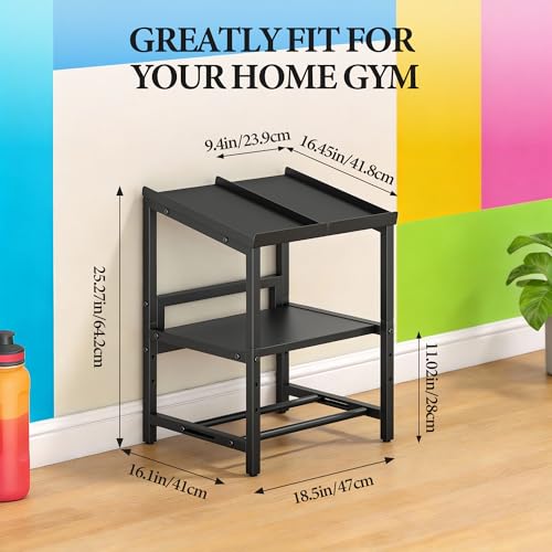 Adjustable Dumbbell Weight Rack Heavy Duty, 3 Tier Adjustable Dumbbell Stand 660LB Loading, Metal Kettlebell Storage with Non-Slip Padded, Commercial Kettlebell Stand for Home Gym Garage(Rack Only)