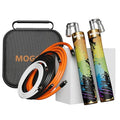 Weighted Jump Rope for Men Women -Interchangeable 1/5lb 1/4lb 1/2lb Heavy jump ropes - 360 Degree Spin - Length Adjustable,Ergonomics Leather Grip Skipping Rope for Fitness Weight Loss & More - color: T64 Graffiti