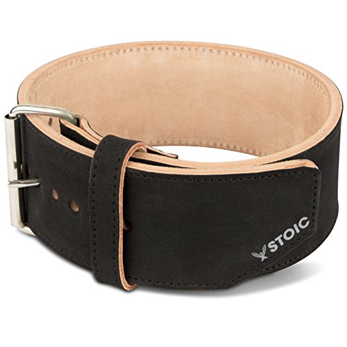 Stoic Weight Lifting Belt for Men & Women - size: X-Large 41-44" BELLY, style: 10MM Thick Single Prong