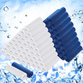 Hosuly 100 Pack Cooling Towels, 40"x12" Cooling Towels for Neck and Face Breathable Soft Chilly Sweat Rag Microfiber Sport Rags for Gym Yoga Golf Running - color: Dark Blue and White