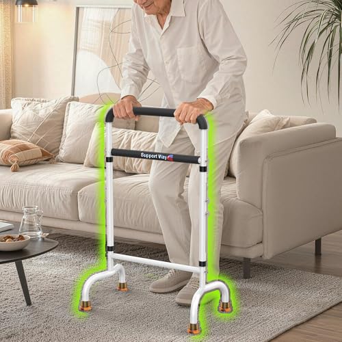 Stand Assist for Chair & Couch - Adjustable Standing Aid with Wide Base, Standing Up Canes for Toilet;Supports 600lbs, Mobility Tool for Elderly & Post-Surgery Recovery (Knee/Hip) | Stable wide base. Compact for tight spaces. Adjustable height. Supports 6