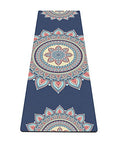 nuveti Yoga Mat Print Extra Thick TPE Non Slip Fitness Exercise Mat with Carrying Bag,72"x24" Extra Thick 6MM Exercise & Workout Mat for Yoga, Pilates Fitness and Floor Exercises - color: Lotus