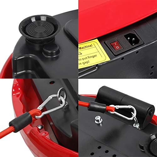 Full Body Vibration Platform Massage Machine Workout Trainer with Bluetooth Music Connection - color: Red