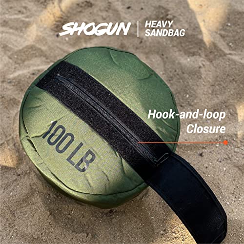 Shogun Sandbags for Working Out – Heavy Duty Workout Sandbag for Weight Training, Cross Training, Strongman, Fitness & Military Use – Adjustable Exercise Sand Bags for Full Body Training - color: Green, size: 50 LB