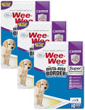 Four Paws Wee-Wee Super Absorbent Unscented Pee Pads for Dogs & Puppies with Insta-Rise Border, Leak-Proof Dog Housebreaking Potty Training Floor Protection, 22" x 23", 10 Count (Pack of 3) - size: 22" x 23" (Pack of 3)