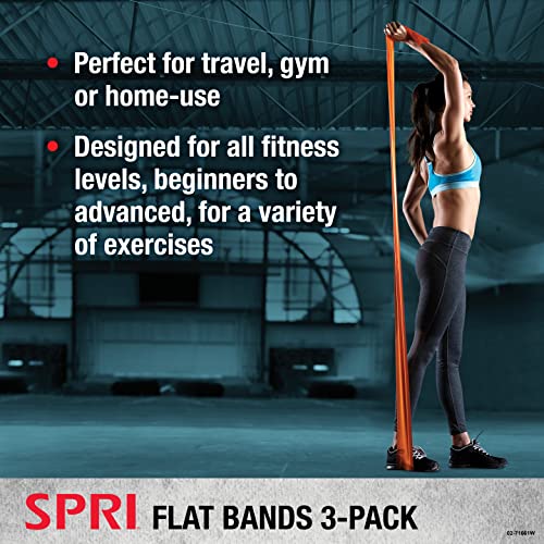 SPRI Flat Bands 3-Pack - - size: 3 Count (Pack of 4)
