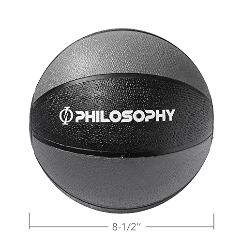 Philosophy Gym Medicine Ball - Weighted Fitness Non-Slip Ball - style: 6 LB