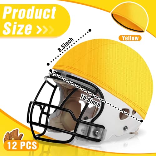 Ramede Football Helmet Covers for Practice Scrimmage Cap Helmet Cover Scrimmage Cap for Youth Adult Football Hockey Training Accessories 10.4 Inch in Diameter - color: Yellow, size: Regular Style