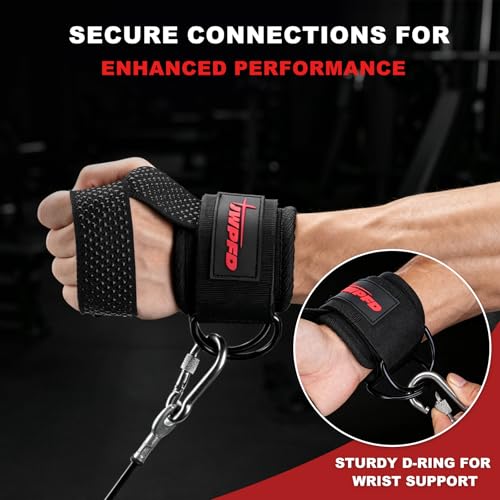 Lifting Straps With D Ring for Weightlifting, Cable Machine, Comfortable Wrist Brace Enhanced Grip for Gym Wrist Straps for Men Woman - size: M