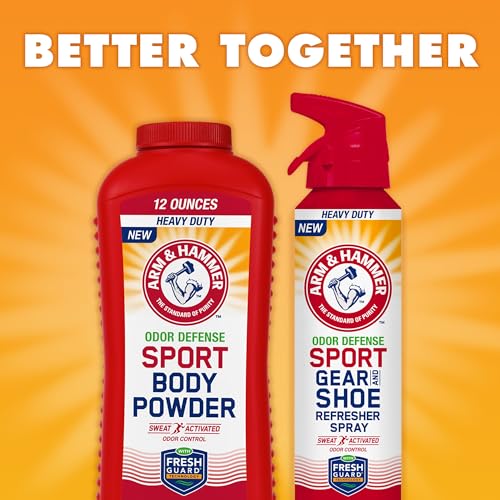 Arm & Hammer™ Sport Gear & Shoe Refresher Spray, Heavy Duty Odor Defense for Sports Gear and Footwear, Deodorizer for Gym Bags, Boxing Gloves, Hockey Equipment, and Football Pads (6.7 oz) - size: 6.7 Ounce (Pack of 1)