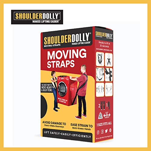 Shoulder Dolly Moving Straps - Lifting Strap for 2 Movers - Move, Lift, Carry, And Secure Furniture, Appliances, Heavy, Bulky Objects Safely, Efficiently, More Easily Like The Pros - LD1000 - size: 1 Pack