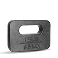 Yes4All Cast Iron Rucking Weight for Backpack, Training Weight Plate with Ergonomic Rounded Handle, Protective Glossy Finish for Weighted Walking, Hiking, Rucking, Resistance Workout - style: B. 15LB