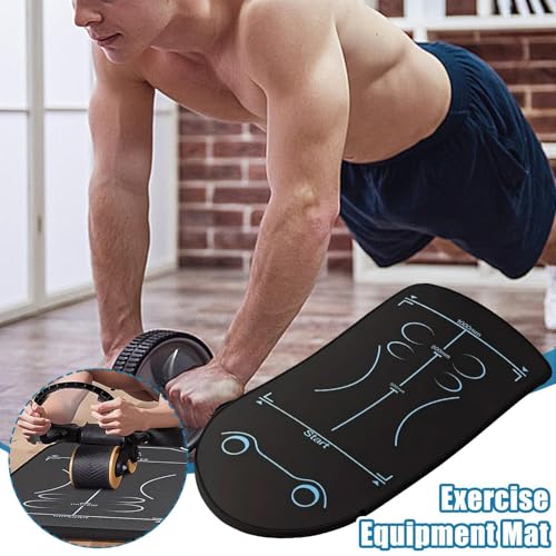 Ab Roller Mat, Non Slip Exercise Equipment Mat For Ab Roller Wheel, Floor Protector Mats, Gym Equipment Workout Pad For Pilates, Skipping, Abdominal Yoga Floor Workouts, 59x24 Inch
