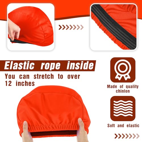 Ramede Football Helmet Covers for Practice Scrimmage Cap Helmet Cover Scrimmage Cap for Youth Adult Football Hockey Training Accessories 10.4 Inch in Diameter - color: Orange Red, size: Regular Style
