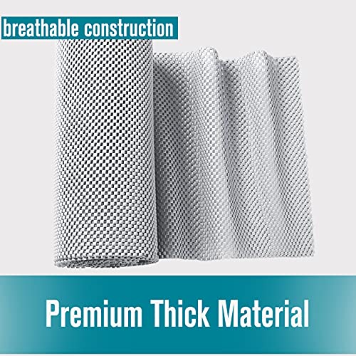 Drawer Shelf and Cabinet Liner, Thick Strong Grip, Non-Adhesive Liners Protect Kitchen Cabinets and Cupboard, Bathroom Drawers, Easy Install, Breathable Mat, 20 Inches x 20 Feet, Black - color: Black, size: 20"W x 240"L
