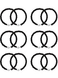 JOVITEC 12 Pieces Military Elastic Boot Straps Shoelace Boot Blousers Military Leg Blousing Straps Garters with Metal Hooks - color: Black