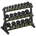 HANDBODE Dumbbell Set with 3-Tier Rack, 390-790 lb | Heavy Duty Weight Stand for Dumbbells, Space-Saving Metal Storage Organizer, Sturdy Dumbbell Holder for Home Gym - style: 550 lb Set (5-50 lb) *2 & Rack