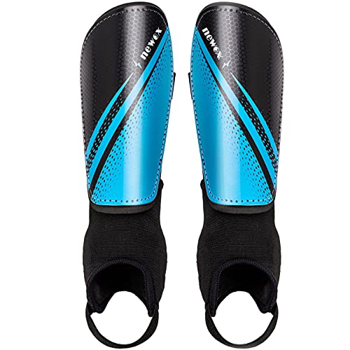 newox Soccer Shin Guards Kids Youth - Shin Pads Protection Boys Shin Guards Soccer Youth - Soccer Shin Guards for Kids 3-15 Years Old Girls Boys - color: blue, size: Small