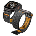 Spigen for Apple Watch Band, Compatible with Ultra 3/2/1 49mm, Series 11/10 46mm, 9/8/7 45mm, SE3/SE2/SE/6/5/4 44mm, 3/2/1 42mm - color: Active Black Orange