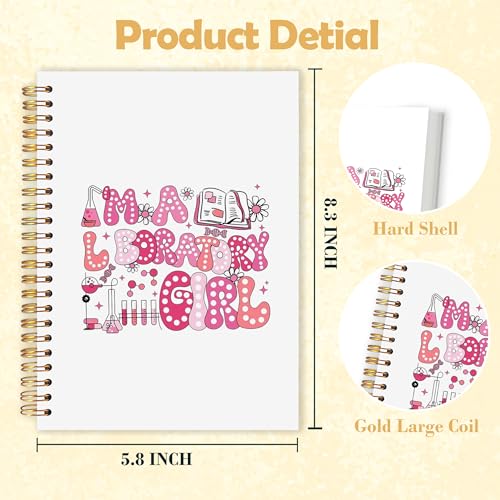 OJMFHEGEE Lab Tech Gifts Spiral Notebook for Women 5.5x8.3 in, Medical Laboratory Scientist Technologist, I'm a Laboratory Girl Medical Lab STEM Hardcover Notebook Journal Gifts for Work Study - color: Lab Tech