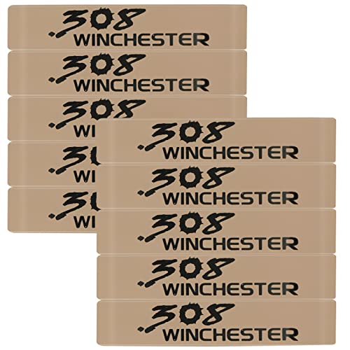 Aolamegs 5/10 Pack Magazine Bands - 5.56 Nato, 300 Blackout, 300 Subsonic, .223 Remington, .308 Winchester, 7.62x39 Magazine Marking Band, Durable Silicone Ammo Caliber Bands for Magazine Identification (2 Colors) - color: 308win-khakiblack(10pcs)