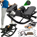 Rocking Stepper Side to Side Rock Stepper Side to Side Machine Rock Stepper Exercise Machine with Resistance Bands&Led Display, Low-Impact Home Workout Machine - color: Black