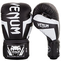 Venum Elite Boxing Gloves - color: Black/White, size: 12-Ounce