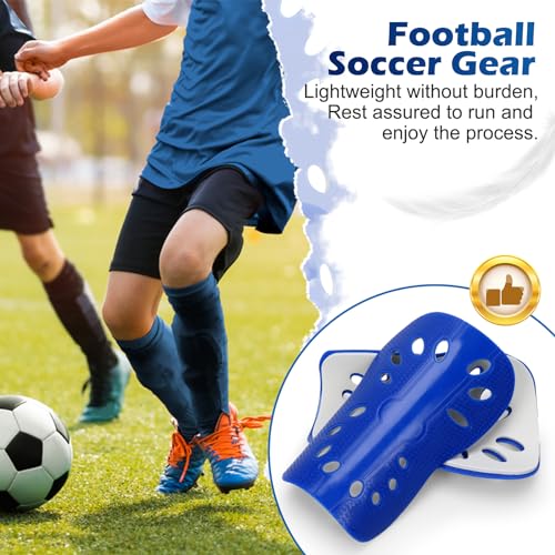 Soccer Shin Guards and Socks for Toddler Kids, Lightweight Soccer Shin Pads & Sleeves Equipment, Protective Defender Gear for 3-6 Years Old Children Boys Girls Sports Game - color: Blue