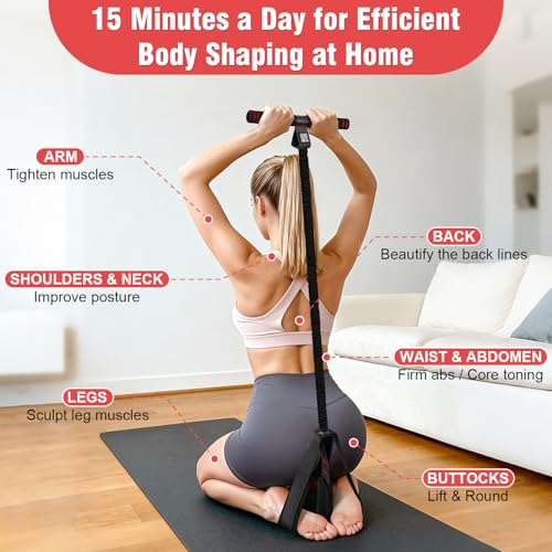 Upgraded Pedal Resistance Band with Handles, Multifunction Foot Pedal Resistance Bands for Abdomen,Waist,Arm, Core/ABS,Leg Workout at Home - Physical Therapy,Stretching,Strength Equipment - color: Black