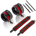 Spreader Bar Heavy Duty Stainless Steel Adjustable Bar with 4 pcs PU Cushioned Straps for Yoga, Pilates, Fitness Training, Home Gym Equipment and more. - color: Red+Black
