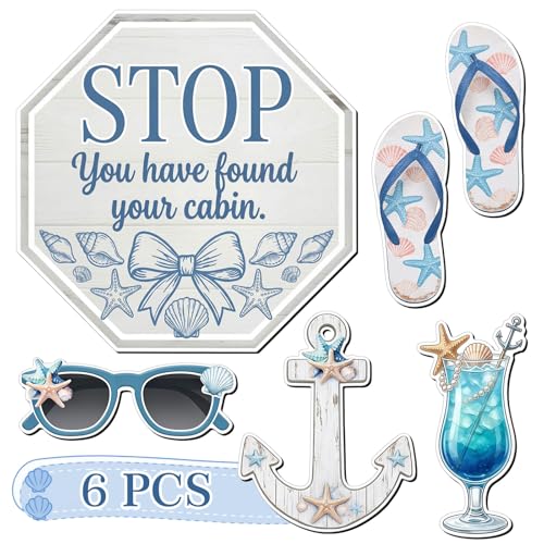 Kanayu 6 Pcs Shell Cruise Door Decorations Magnetic Large Ship Decorations Magnets Anchor Cruise Decor Car Fridge Magnet Decal for Carnival Stateroom Door - style: Shell