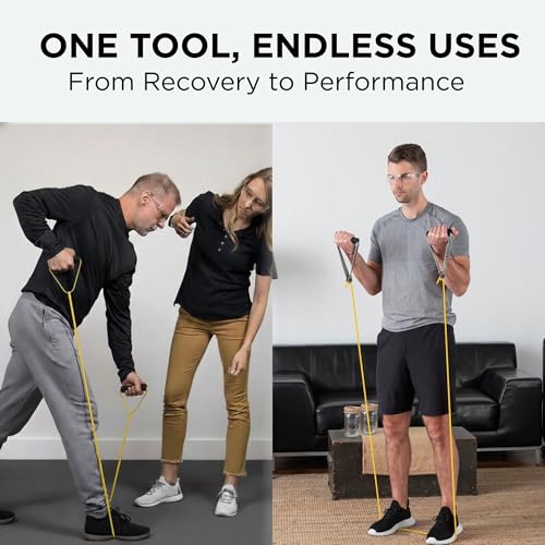 THERABAND Latex Resistance Tubing, Yellow, Light Level 1, 25 ft Roll, Professional Grade for Upper and Lower Body Workouts, Cut-to-Length, Color-Coded Resistance Levels - color: Level 1 / Light - Yellow, size: 25 Foot
