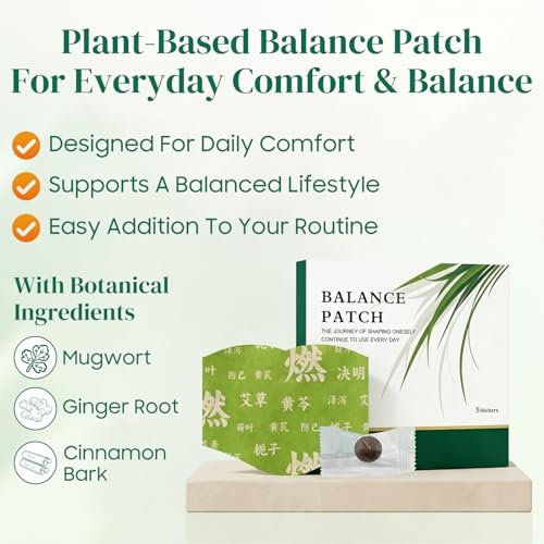 Herbal Patch Pad Balance, Natural Herbal Navel Patches, Relieve Bloating, Cramp Relief Belly Patch for Women, Improve Abdominal Comfort, Non-Irritating Plant Based Body Care (2 Boxes)