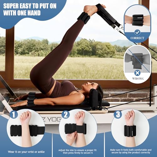 BECOJADDE Ankle Weights Set of 2 (1 lb/2 lb Each) for Women Men Adjustable Wrist Bracelet for Home Gym Weighted Bangles Wristbands Leg Arm Weights for Walking Swimming Running Pilates Yoga Gym - color: Black, size: 4 Lb Pair (2 Lb Each)