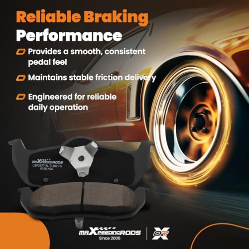 maXpeedingrods D1041 Rear Brake Pads for INFINITI QX56 2004-2010, for Jeep Commander XK 2006-2010, for Grand Cherokee WK 2005-2010, for Nissan Armada 2005-2015, Pathfinder Armada 2004, Titan 2004-2015 - size: D1041&P-1041