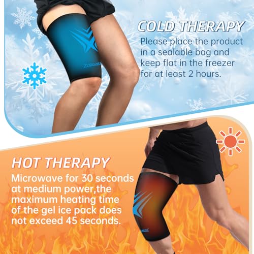 Knee Ice Pack Wrap Extended Ice Packs for Injuries Reusable Leg Freeze Compression Sleeves, Gel Cooling Knees Brace Cold Hot Packs Therapy Flexible for Pain Relief, Surgery Recovery Gift for Women Men - style: Knee-Black