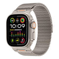 Milanese Loop Compatible with Apple Watch Ultra 3/2/1 Band 49mm 46mm 45mm 44mm 42mm, Magnetic Stainless Steel Strap Bands for iWatch Ultra SE 3/2/1 Series 11 10 9 8 7 6 5 4 3 2 1 Men, Titanium - color: Titanium