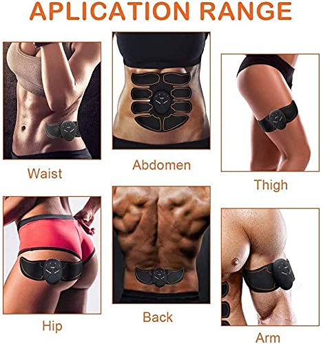 Fitness Belt EMS Abs Stimulator Muscle Toner Abdominal Training Fitness Workout Equipment Ab Core Toner Belt for Abdominal/Arm/Leg for Home Use