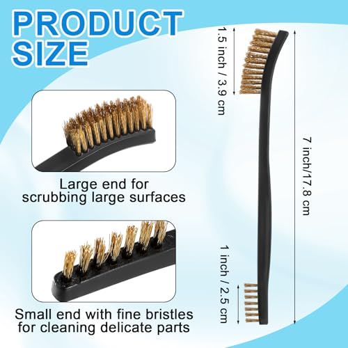 Boao 20 Packs Double-Ended Gun Cleaning Brushes 7 Inch Nylon All Purpose Cleaning Brush with Plastic Handle (Yellow) - color: Yellow