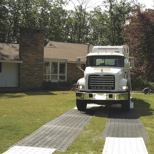 Checkers Ground Protection Mat, 1/2 in Thickness, High Density Polyethylene, Black AM38-1 Each - color: Black, size: 96"L x 36"W x 0.5"Th