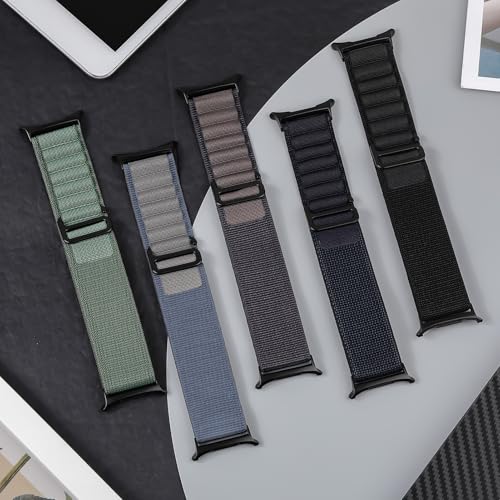 Trail Band for Samsung Galaxy Watch Ultra Bands 47mm Men/Women,Rugged Fabric Nylon Alpine Sport Loop Strap for Samsung Galaxy Watch 7 Ultra Band 47 mm 2024 Breathable Replacement Wristband - color: 03-Orange
