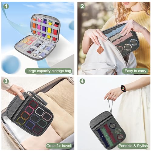16 Pack Band Compatible with Apple Watch Bands 40mm 41mm 42mm 44mm 45mm 46mm for Women Men, Screen Protector Case Band&Organizer for iWatch Series 11 10 9 8 7 6 5 4 SE（Please select the correct size） - size: 45mm