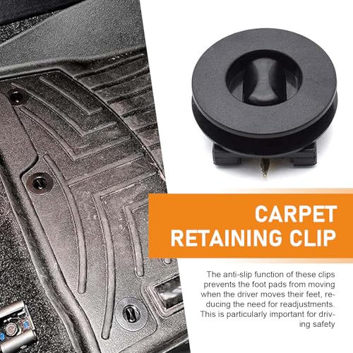 4PCS Car Carpet Fixing Clips, Interior Non-Slip Floor Mat Buckle, Double Layer Plastic Foot Pad Buckle Set, Universal Car Mats Fasteners Clip for Auto, Truck, SUV