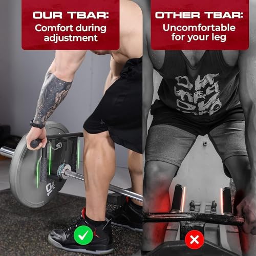 Yes4All Exercise Machine Adjustable T Bar Row Attachment, D Row Handle/Landmine Handle Attachment with Textured Rubber Handles - color: I. Black - T Bar 4 Handles Adjustable