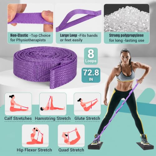 Slant Board for Calf Stretching, 5 Adjustable Angles Incline Board for Squat Wedge, 480 lbs Weight Capacity Calf Stretch Yoga Foam Wedge for Exercise, Squat, Ankle Mobility & Physical Therapy - color: Black&Purple