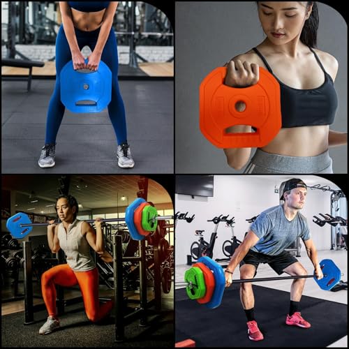 40Lb Adjustable Dumbbell Barbell Set with Cardio Pum, 6 Weight Plates & 3 51-Inch Bar Bars - Cardio Pump for Home Gym, Full Body Strength Training, Multi-Color Free Weights - color: Multi-color-Square-44 LB